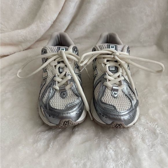 New Balance Shoes - New Balance 1960R Cream, Green and Gray Athletic Shoes